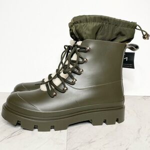 New! Marc Fisher Freely Green Lace Up Boot 9M
